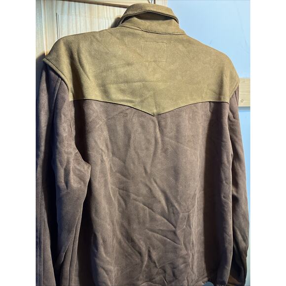 Outlander Craft & Flow Men’s Large Brown Full Zip Polyester Jacket Suede Feel - Picture 9 of 11